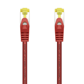 AISENS Cable De Red Latiguillo RJ45 LSZH Cat.7 600 MHz S/FTP PIMF AWG26, Rojo, 25 cm