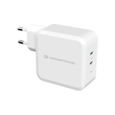 CARGADOR DE PARED QUICK CHARGE   PD  2 PUESTOS USB-C CONCEPTRONIC ALTHEA 100W