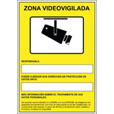 SENAL HOMOLOGADA AVISO CAMARAS DE VIGILANCIA 24 HORAS 210x297MM PVC AMARILLO ARCHIVO2000 6172-09 AM