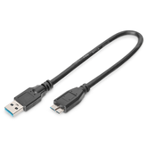 USB 3.0 connection cable  USB A - Micro USB B M/M  0.25m  USB 3.0 conform  UL  bl