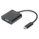 Adaptador USB Type-C a VGA  Full HD 1080p Longitud del cable: 19 5 cm  negro