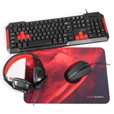 PACK TECLADO + RATON + AURICULARES + ALFOMBRILLA MARS GAMING MRCP1