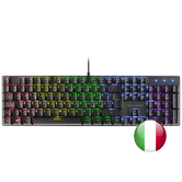 TECLADO MECANICO MARS GAMING MK422 EN ITALIANO BLACK SWITCH ROJO PR DE 100Hz ANTI-GHOSTING AVANZADO ILUMINACION RGB