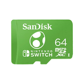 SANDISK NINTENDO MICROSDXC UHS-I CARD FOR NINTENDO SWITCH, YOSHI EDITION- 64GB, UP TO 100MB/S READ: UP TO 90MB/S WRITE