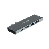 Docking Station Canyon 7 en 1 para MacBook Pro 1xUSB3 1xUSB2 1xUSB 1xUSB TypeC 2xHDMI 4K Thunderbolt 3 TF SDCARD