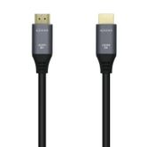 AISENS Cable HDMI V2.1 Ultra Alta Velocidad / HEC 8k@60Hz 48Gbps, A/M-A/M, 2 m Gris/Negro