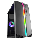 MARS GAMING  MC-S1 Negro Caja PC Compacta Gaming Micro-ATX Iluminación ARGB 12 Modos Ventilador FRGB Ventana Lateral Completa RGB Negro