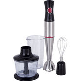 BATIDORA JATA 1000W DOBLE CUCHILLA ACERO INOX - REGULADOR ELECTRONICO VELOCIDAD INCLUYE BATIDOR + PICADORA + VASO MEDIDOR BT177