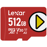 LEXAR 512GB PLAY MICROSDXC UHS-I CARDS, UP TO 150MB/S READ C10 A2 V30 U3