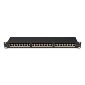 PATCH PANEL 24 PORT 1U 19" CAT.6A FTP BLACK LANBERG