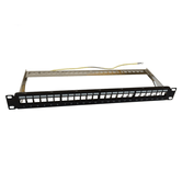 PANEL MODULAR WP 24 PUERTOS STP CAT5E/6 CON GESTOR DE CABLES