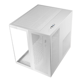 CAJA MICROATX CUBE GAMING MARS GAMING MCNOVAM BLANCA DOBLE PANEL DE CRISTAL TEMPLADO DOBLE CAMARA REJILLA FRONTAL USB-C USB-A 3.0