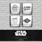 SET 4 VASOS FRASES FAMOSAS STAR WARS