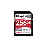 KINGSTON 256GB CANVAS REACT PLUS SDXC UHS-II 280R/150W U3 V60 FOR FULL HD/4K