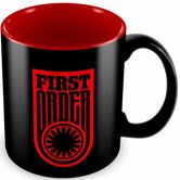 TAZA CERAMICA FIRST ORDER SIMBOLO Y LOGO NEGRA-ROJA STAR WARS EP7