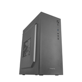 TACENS  2ALUXM Caja PC Minitorre Micro-ATX Ventilador 12cm Acero Ultraligero Negro  Negro