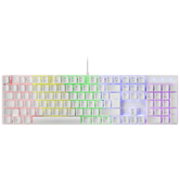 TECLADO MECANICO MARS GAMING MK422 WHITE SWITCH AZUL PR DE 100Hz ANTI-GHOSTING AVANZADO ILUMINACION RGB