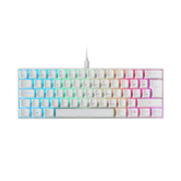 TECLADO MECANICO ULTRA COMPACTO MARS GAMING MKMINI WHITE FULL RGB CHROMA SWITCH OUTEMU PRO BROWN