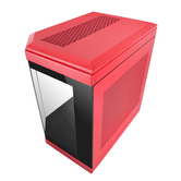 CAJA ATX SEMITORRE GAMING MARS GAMING MC3T COLOR ROJO VISTA PANORAMICA 3 PANELES DE CRISTAL TEMPLADO 3 SLOTS PCI VERTICALES USB-C USB 3.0