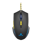 MOUSE NGS GAMING RGB GMX-123 800/1200/2400/3200 DPI EFECTOS LUMINOSOS USB COLOR NEGRO