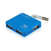 HUB 4 PUERTOS USB 2.0 EWENT EW1126 MINI AZUL