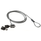 CERRADURA COMBINADA DE DOBLE CABEZAL.4mmX150cm+30CM para Kensington portátil, PC, monitor