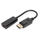 Cable adaptador DisplayPort  DP - HDMI tipo A M/H  0 15 m  con bloqueo  compatible con DP 1.1a  CE sw