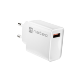 CARGADOR NATEC RIBERA 18W 1XUSB-A QC3.0 BLANCO