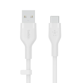 CABLE BELKIN CAB008BT1MWH USB-C A USB-A BOOST CHARGE 1M COLOR BLANCO SILICONA CON CLIP