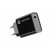 CARGADOR NATEC RIBERA 20W 1XUSB-C PD3.0 QC3.0 NEGRO