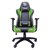 Talius silla Gecko V2 gaming negra/verde, brazos fijos, butterfly, base nylon, ruedas nylon