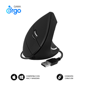 RATON SUBBLIM VERTICAL ERGO WIRED BLACK