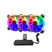 TALIUS IRIS SPECTRUM ARGB/CRONOS PACK 3 VENTILADORES 120MM + CENTRALITA. COLOR BLANCO