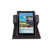 FUNDA TABLET UNIVERSAL 9"-10.1" ROTATORY 360º NEGRA SILVER HT