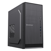 UNYKA  Caja Ordenador AERO C12 Micro ATX Negra, Con dos puertos USB 3.0 y dos puertos USB Type C 2.0  Negro