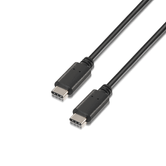 CABLE AISENS USB 2.0 USB TIPO-C MACHO A USB TIPO-C MACHO 3A 2M NEGRO A107-0057