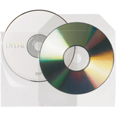 PACK DE 25 FUNDAS CD-DVD PP TRANSPARENTE NO ADHESIVAS CON SOLAPA 3L 10295