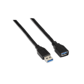 Aisens - Cable Usb 3.0, Tipo A/M-A/H, Negro, 2M