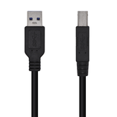 AISENS Cable USB 3.0 Impresora Tipo A/M-B/M, Negro, 2.0m