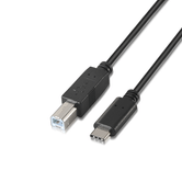 Aisens Cable Usb 2.0 Impresora 3A Tipo Usb-C/M-B/M Negro 1M