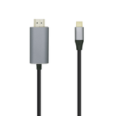 AISENS - CABLE CONVERSOR USB-C A HDMI 4K@60HZ, USB-C/M-HDMI/M, NEGRO,