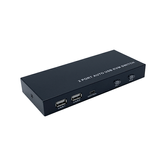 Aisens Conmutador Kvm Hdmi 4K 60Hz Usb 1U-2Pc Con Fuente Alimentación, Negro