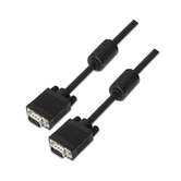 CABLE AISENS SVGA CON FERRITA CONECTORES TIPO D-SUB HDB15 MACHO DOBLE APANTALLADO 3M NEGRO A113-0072