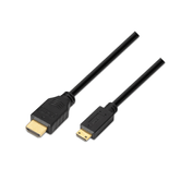 CABLE AISENS HDMI MACHO A MINI HDMI MACHO 1.8M ALTA VELOCIDAD CON ETHERNET FULL HD NEGRO A119-0114