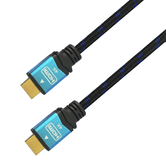 CABLE AISENS HDMI MACHO A HDMI MACHO 0.5M CERTIFICADO 4K HDR 60HZ PREMIUM NEGRO AZUL A120-0355