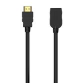 AISENS Cable HDMI V2.0 Prolongador Premium Alta Velocidad / Hec 4K@60Hz 18Gbps, A/M-A/H, Negro, 5.0M