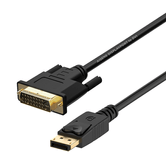 CABLE CONVERSOR AISENS DISPLAYPORT MACHO A DVI MACHO 2M NEGRO A125-0366