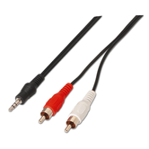 Aisens Cable Audio Estéreo Jack 3.5/M-2Xrca/M Negro 1.5M