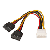 AISENS A131-0161 CABLE DUPLICADOR DE ALIMENTACION MOLEX 4PIN MACHO A 2XSATA HEMBRA 20CM