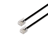 CABLE DE TELEFONO AISENS 6P4C RJ11 MACHO A RJ11 MACHO 2M NEGRO A143-0319